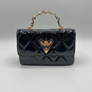 Valentino Orlandi Black Vegan Leather Crossbody NWT